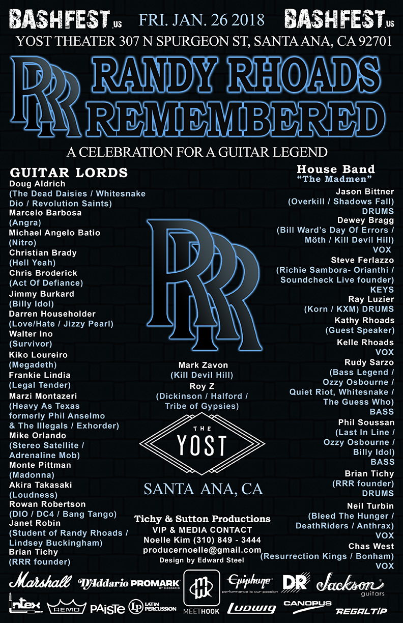Randy Rhoads Remembered The Yost Theater 1/26/2018